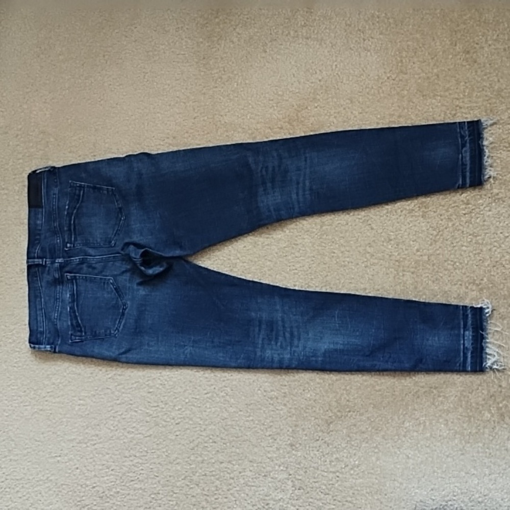 Express Midrise Ankle Denim Jeggings Women's Size 2 Stretch Performance Y2K Blue - Picture 5 of 10